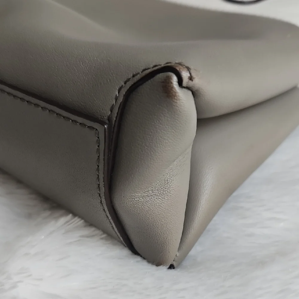Coach Mini Borough Bag With Retro Colorblock Leather with Brown Handles